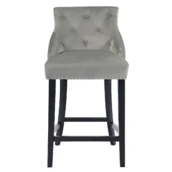Annabelle Velvet Bar Stool - Grey 9 Annabelle Velvet Bar Stool - Grey -Cheap Deco Casa Store 13223761 7994927306506681
