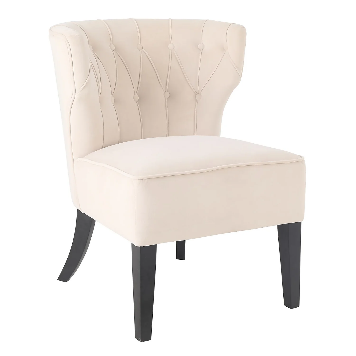 Sadie Velvet Accent Chair - Ivory 1 Sadie Velvet Accent Chair - Ivory