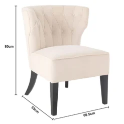 Sadie Velvet Accent Chair - Ivory 15 Sadie Velvet Accent Chair - Ivory -Cheap Deco Casa Store 13223762 1644927512217629