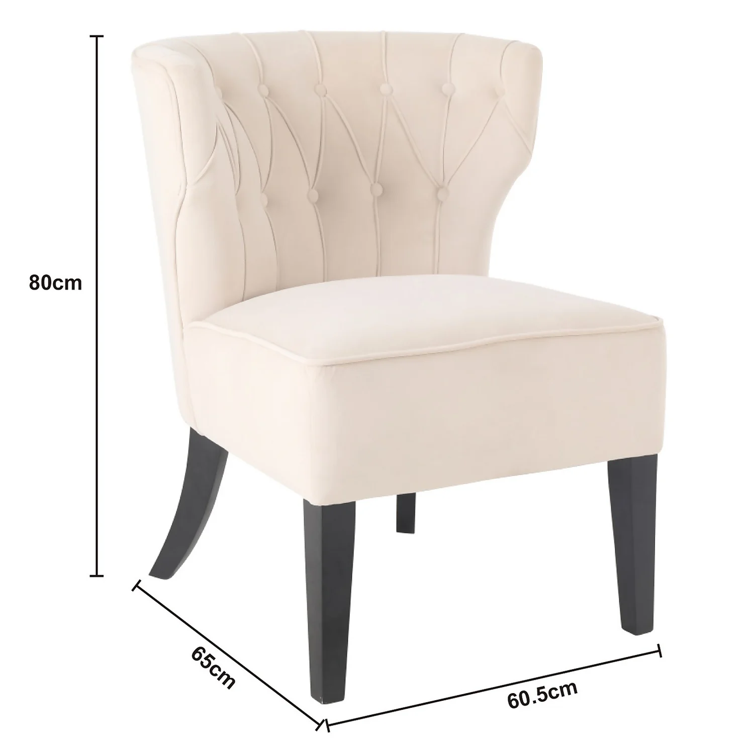 Sadie Velvet Accent Chair - Ivory 8 Sadie Velvet Accent Chair - Ivory - Image 8