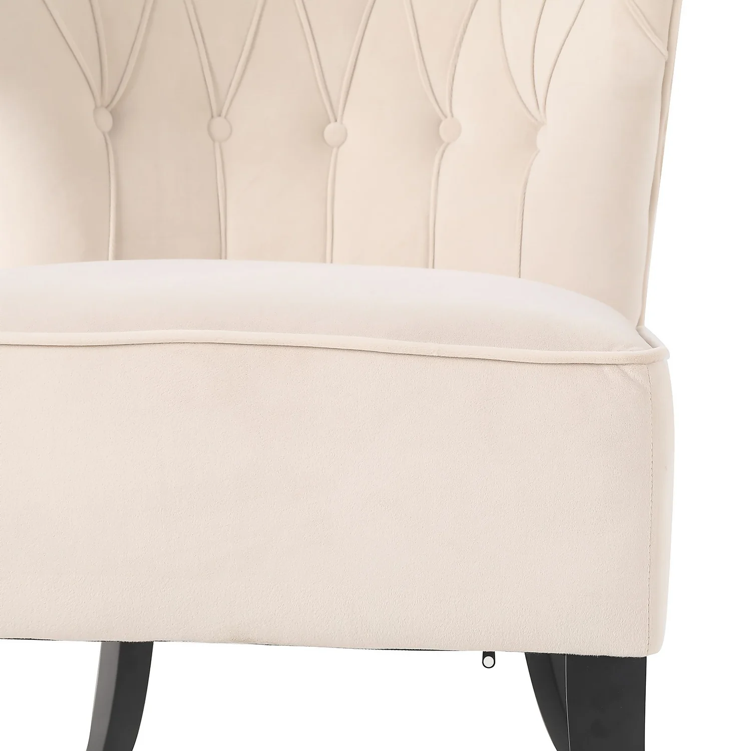 Sadie Velvet Accent Chair - Ivory 7 Sadie Velvet Accent Chair - Ivory - Image 7