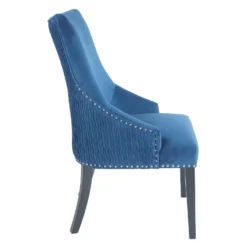 Annabelle Pleated Back Velvet Dining Chairs - Set Of 2 - Navy 12 Annabelle Pleated Back Velvet Dining Chairs - Set Of 2 - Navy -Cheap Deco Casa Store 13223766 1044926476936469