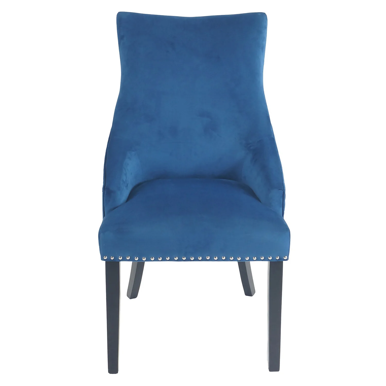 Annabelle Pleated Back Velvet Dining Chairs - Set Of 2 - Navy 4 Annabelle Pleated Back Velvet Dining Chairs - Set Of 2 - Navy - Image 4