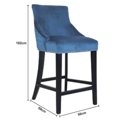 Annabelle Velvet Bar Stool - Navy 11 Annabelle Velvet Bar Stool - Navy -Cheap Deco Casa Store 13223768 1374927306678845