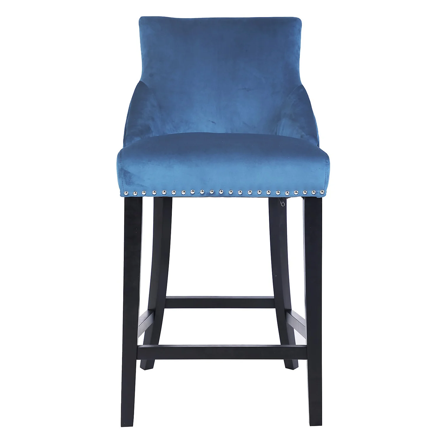 Annabelle Velvet Bar Stool - Navy 2 Annabelle Velvet Bar Stool - Navy - Image 2