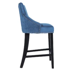 Annabelle Velvet Bar Stool - Navy 8 Annabelle Velvet Bar Stool - Navy -Cheap Deco Casa Store 13223768 8544927306609227