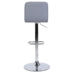 Chet Height Adjustable Faux Leather Bar Stool - Grey -Cheap Deco Casa Store 13223770 5794927306608099