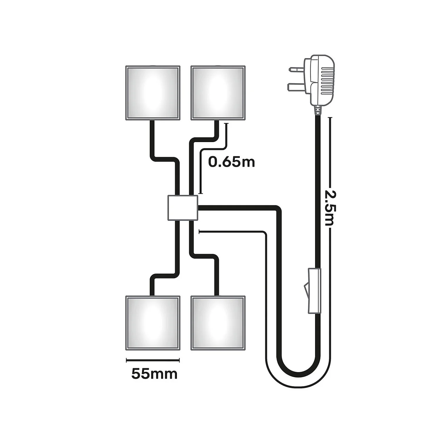 Set Of 4 LED Square Puck Lights 7 Set Of 4 LED Square Puck Lights - Image 7