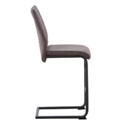 Skelby Faux Leather Bar Stool - Elephant Grey 5 Skelby Faux Leather Bar Stool - Elephant Grey -Cheap Deco Casa Store 13244357 2784931414424762