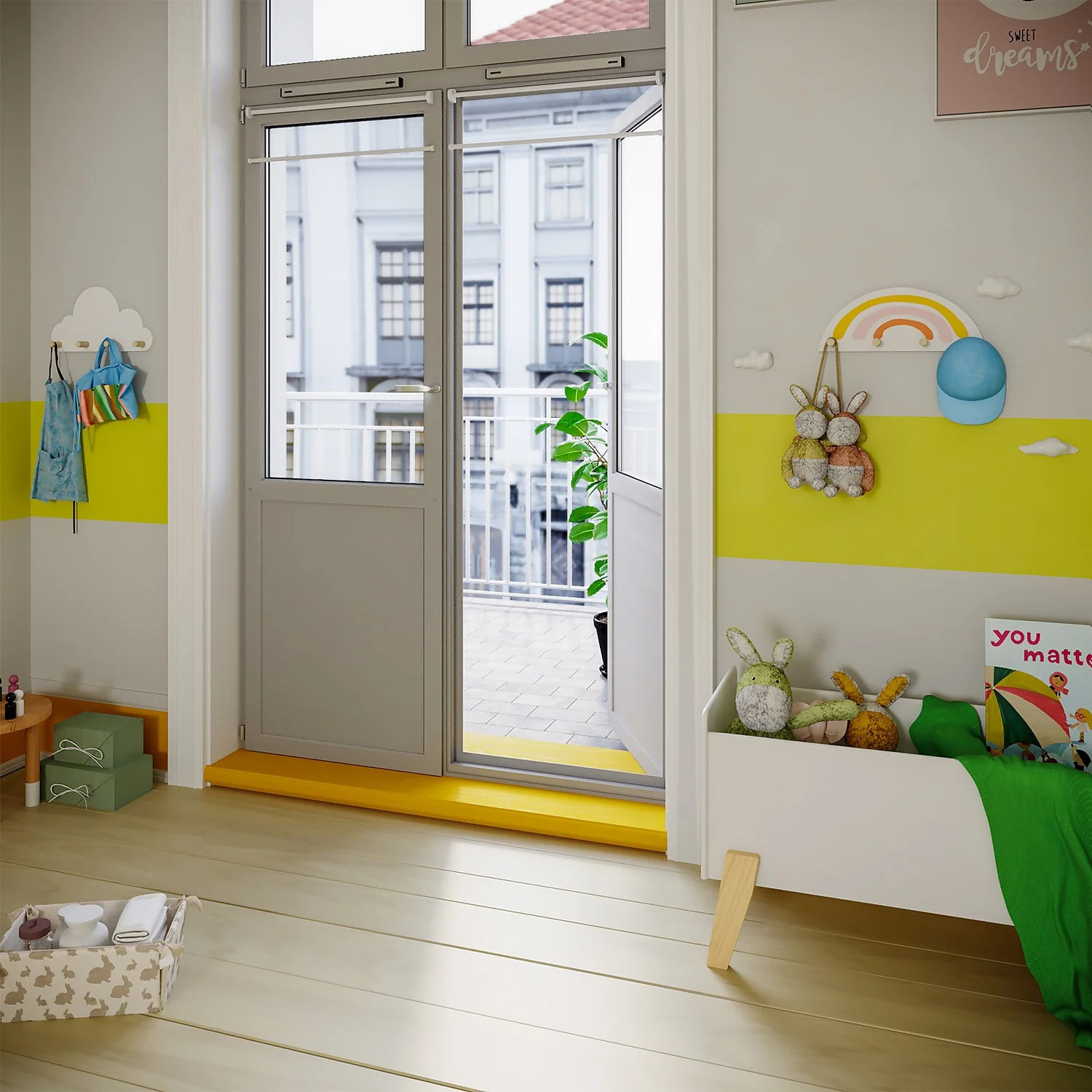 Kids Rainbow Shelf With Hooks 3 Kids Rainbow Shelf With Hooks - Image 3