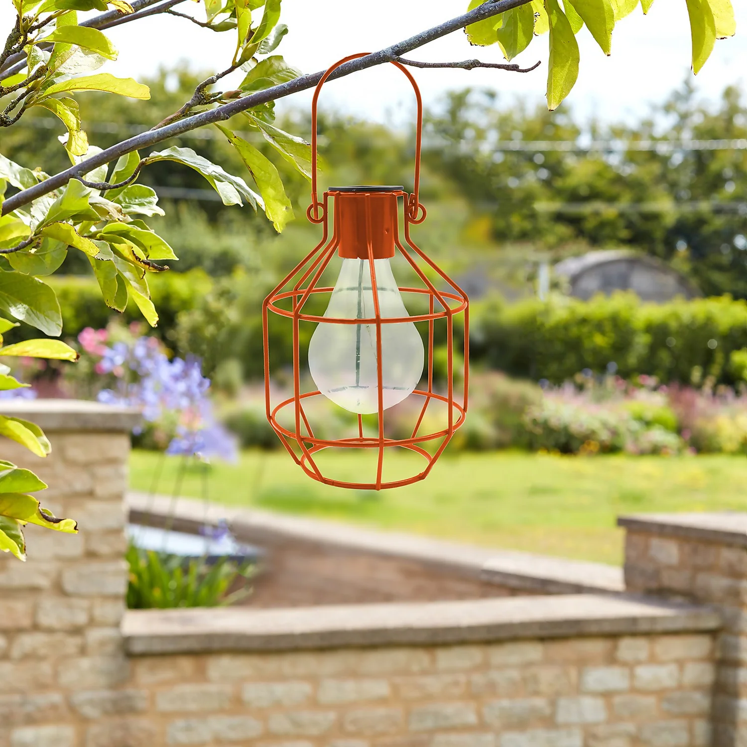 House Beautiful Firefly Solar Powered Caged Lantern 2 House Beautiful Firefly Solar Powered Caged Lantern - Image 2
