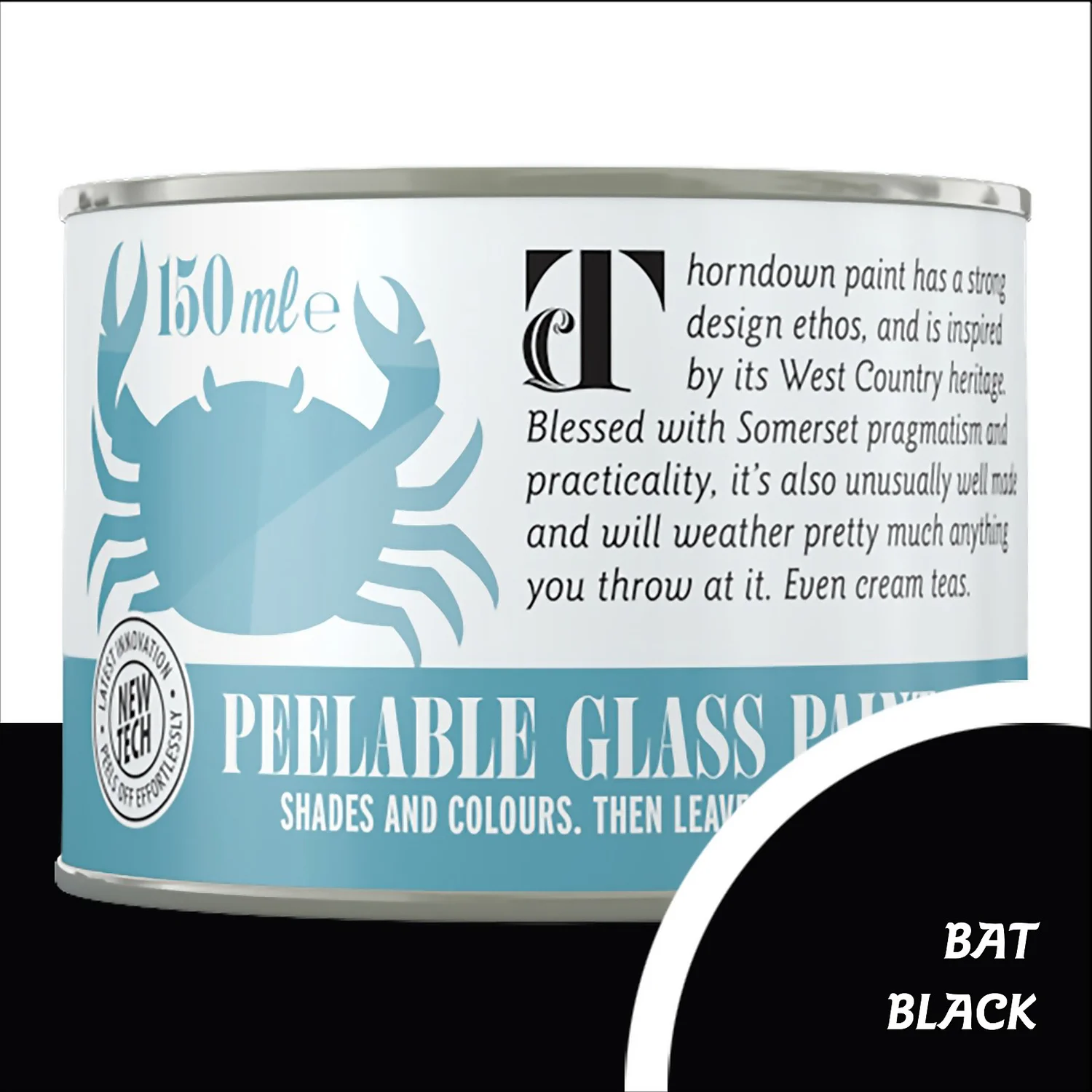 Thorndown Bat Black Peelable Glass Paint 150ml 1 Thorndown Bat Black Peelable Glass Paint 150ml