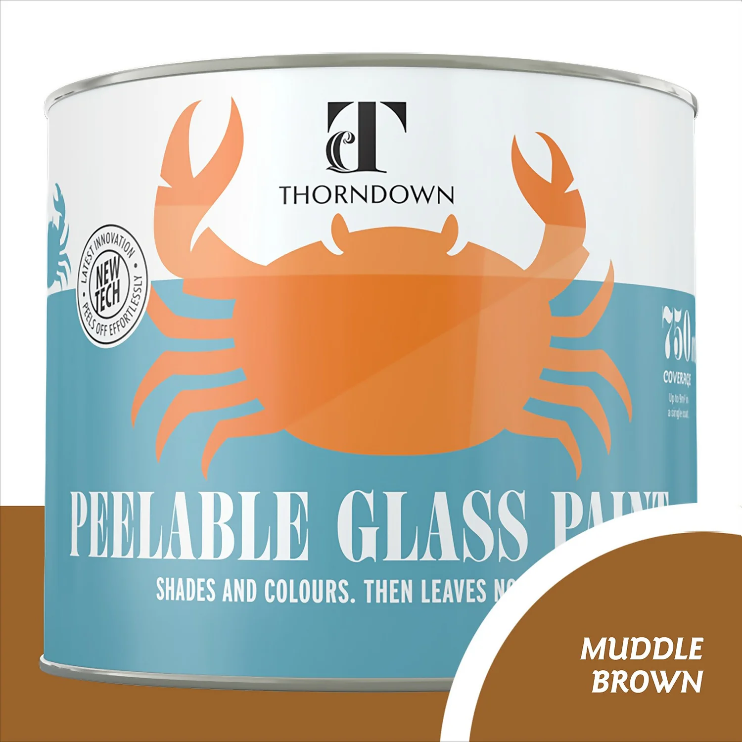 Thorndown Muddle Brown Peelable Glass Paint 750ml 1 Thorndown Muddle Brown Peelable Glass Paint 750ml