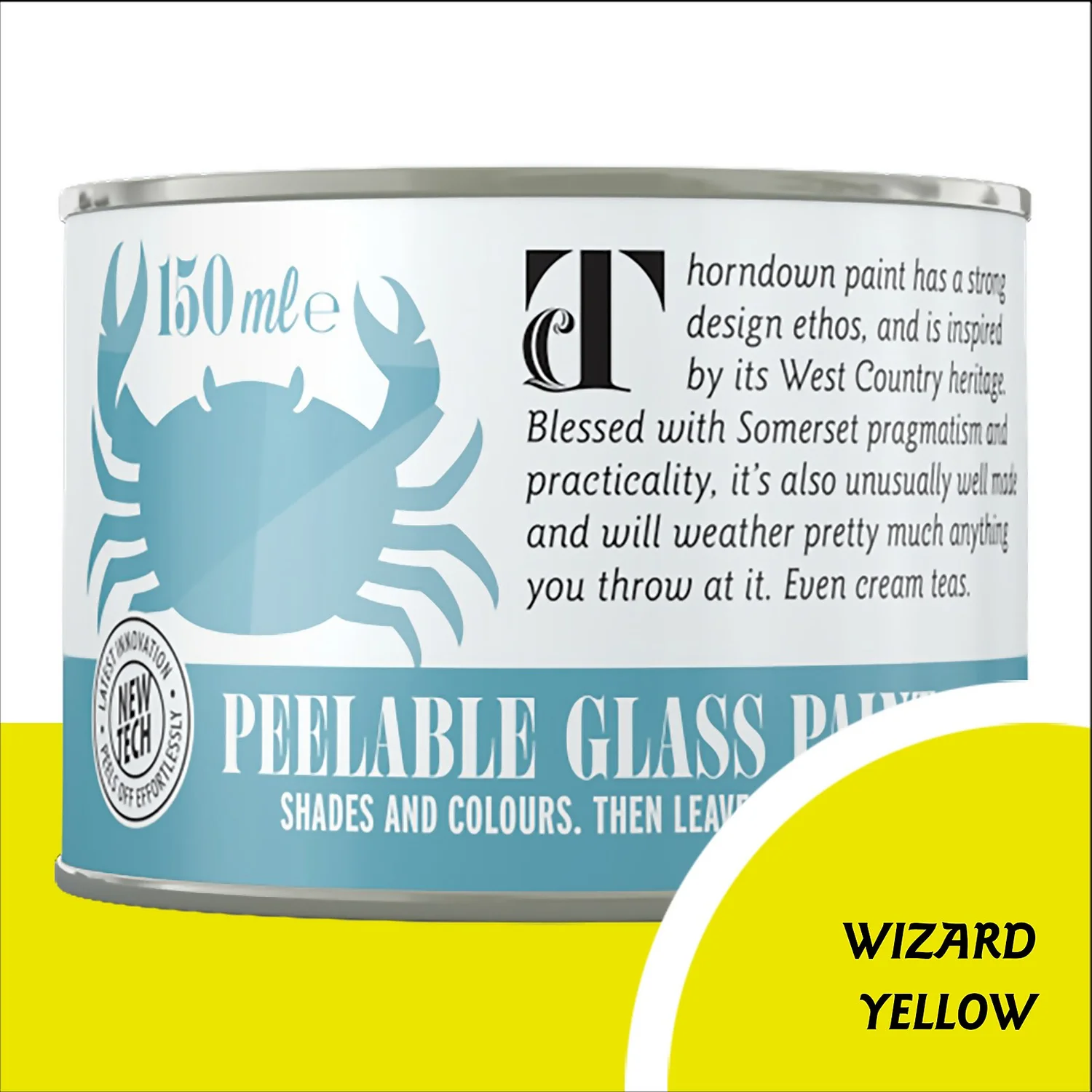 Thorndown Wizard Yellow Peelable Glass Paint 150ml 1 Thorndown Wizard Yellow Peelable Glass Paint 150ml