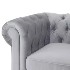 Chesterfield Velvet Armchair - Silver -Cheap Deco Casa Store 13302342 1374961771221857