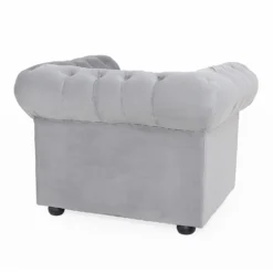 Chesterfield Velvet Armchair - Silver -Cheap Deco Casa Store 13302342 2644961771184360