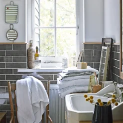 Country Living Artisan Stormy Grey Ceramic Wall Tile 75 X 300mm - 0.5sqm Pack