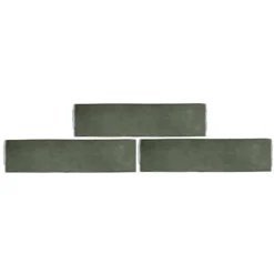 Country Living Artisan Moss Green Ceramic Wall Tile 75 X 300mm - 0.5sqm Pack -Cheap Deco Casa Store 13433220 1824916414534970