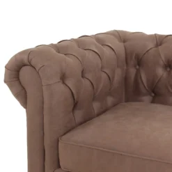 Chesterfield Faux Leather 3 Seater Sofa - Tan 13 Chesterfield Faux Leather 3 Seater Sofa - Tan -Cheap Deco Casa Store 13514413 2654961771284236