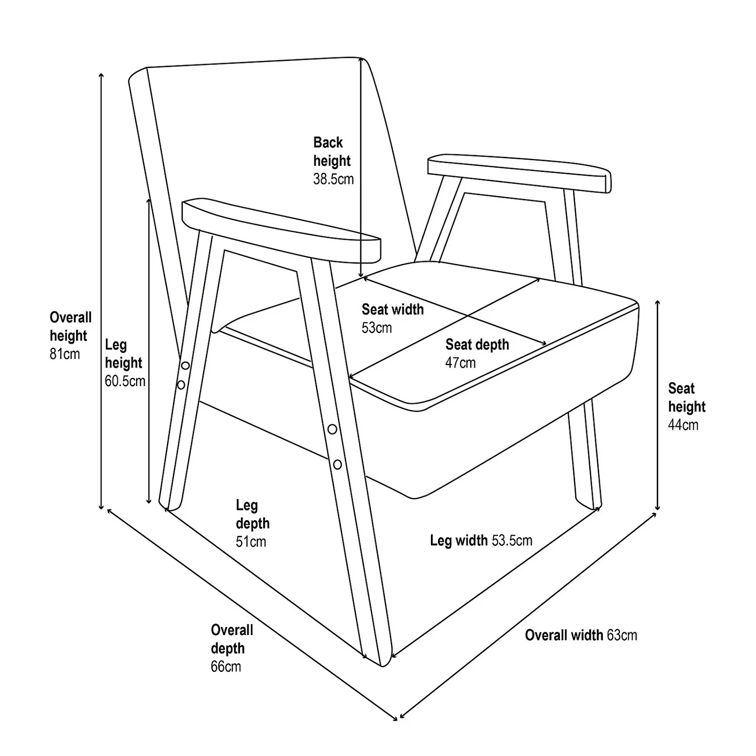 Alex Mid Century Boucle Armchair - Cream 8 Alex Mid Century Boucle Armchair - Cream - Image 8
