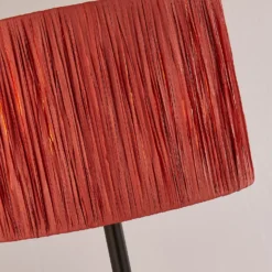 Raffia Table Lamp - Pink & Black -Cheap Deco Casa Store 13525822 1364956834971019