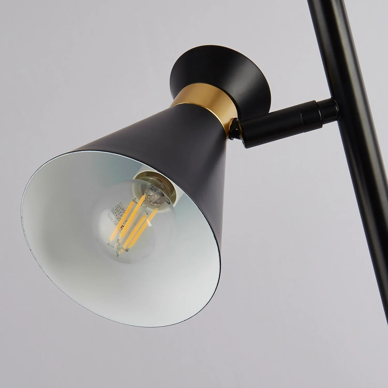 Balham 3 Light Floor Lamp - Black & Brass 5 Balham 3 Light Floor Lamp - Black & Brass - Image 5