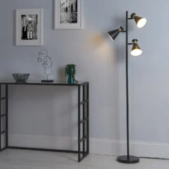 Balham 3 Light Floor Lamp - Black & Brass 12 Balham 3 Light Floor Lamp - Black & Brass -Cheap Deco Casa Store 13525828 6715009387472546
