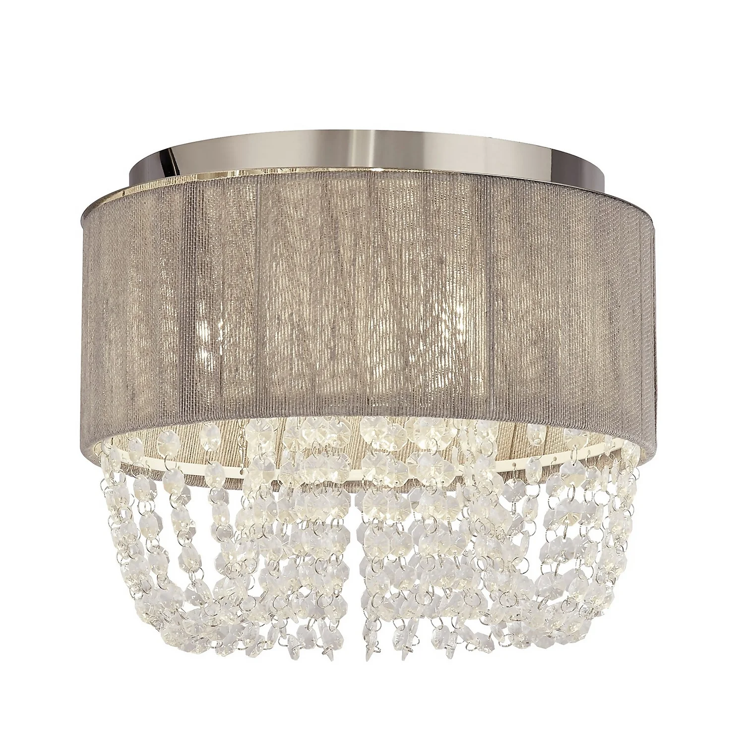 Bellano 3 Light Flush Ceiling Light - Grey 2 Bellano 3 Light Flush Ceiling Light - Grey - Image 2