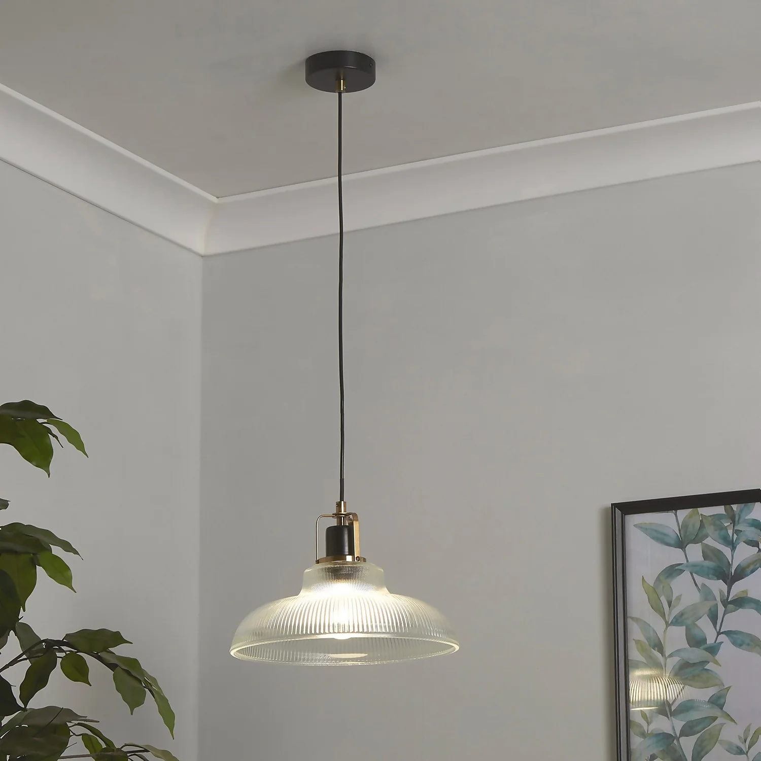 Glossop Ceiling Pendant Light - Glass Shade 1 Glossop Ceiling Pendant Light - Glass Shade