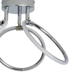 Hudson 3 Ring LED Semi Flush Ceiling Light - Chrome -Cheap Deco Casa Store 13529585 1444945396632807