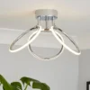 Hudson 3 Ring LED Semi Flush Ceiling Light - Chrome