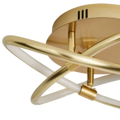 Bailey LED Spiral Flush Ceiling Light - Brass -Cheap Deco Casa Store 13529588 1994945396596813
