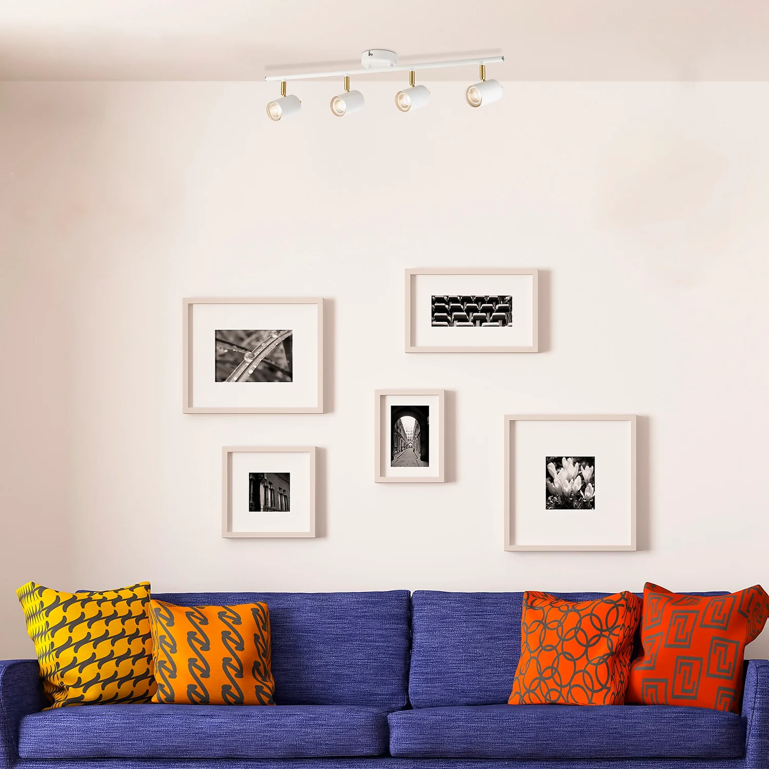 Thorpe 4 Lamp Spotlight Bar - White 2 Thorpe 4 Lamp Spotlight Bar - White - Image 2