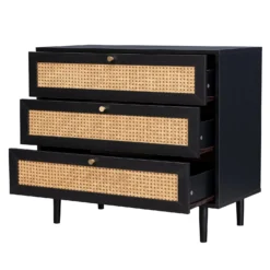 Kubu Rattan 3 Drawer Chest - Black -Cheap Deco Casa Store 13633730 1144974678988938