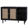Kubu Rattan Sideboard - Black