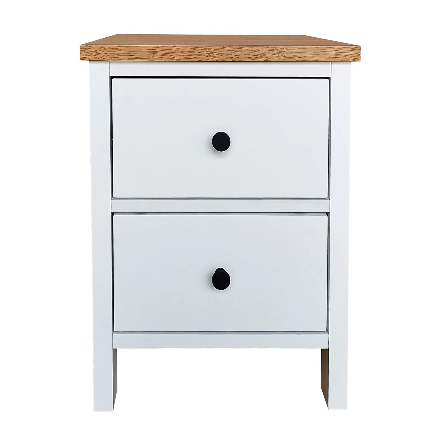 Ren 2 Drawer Bedside Table - White 4 Ren 2 Drawer Bedside Table - White - Image 4