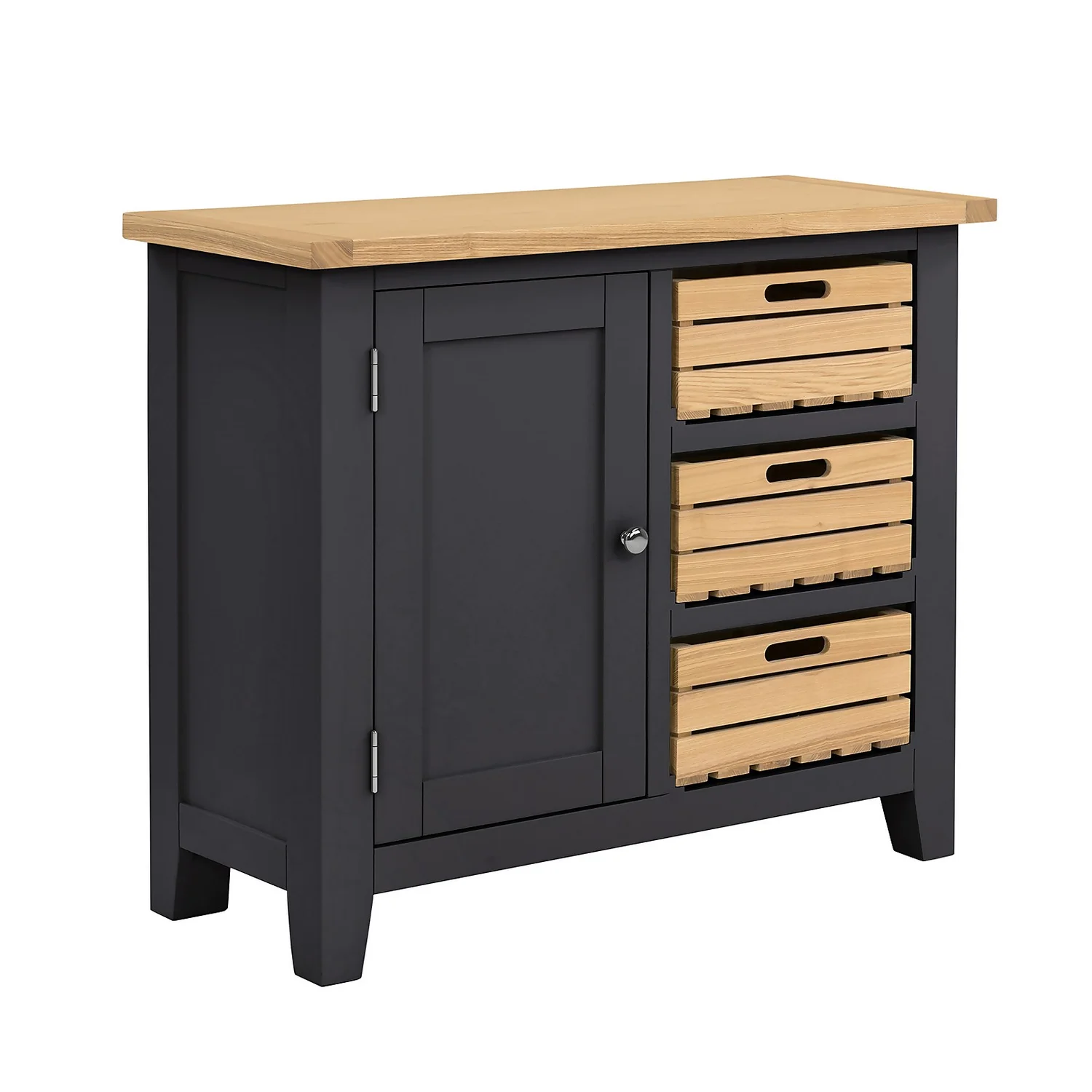 Ashstead Small Sideboard - Oak & Charcoal 1 Ashstead Small Sideboard - Oak & Charcoal