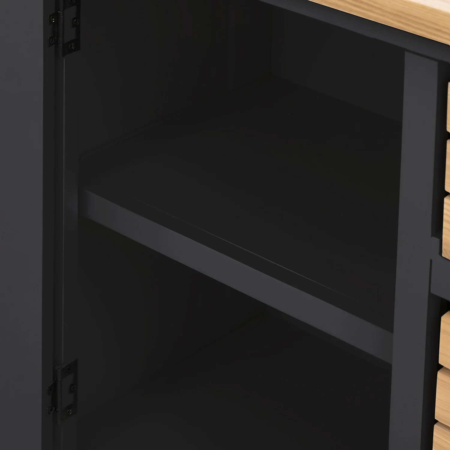 Ashstead Small Sideboard - Oak & Charcoal 7 Ashstead Small Sideboard - Oak & Charcoal - Image 7