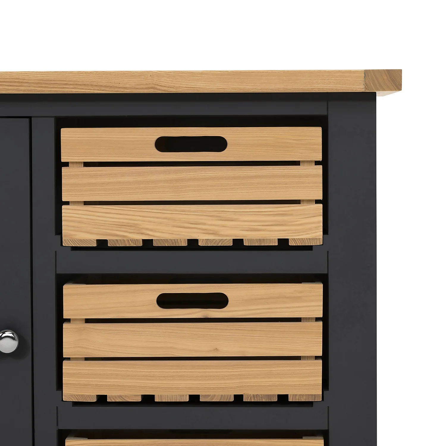 Ashstead Small Sideboard - Oak & Charcoal 8 Ashstead Small Sideboard - Oak & Charcoal - Image 8