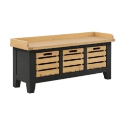 Ashstead Storage Bench - Oak & Charcoal -Cheap Deco Casa Store 13642204 4024953455793231