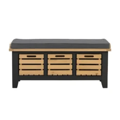 Ashstead Storage Bench - Oak & Charcoal -Cheap Deco Casa Store 13642204 6064953455681931