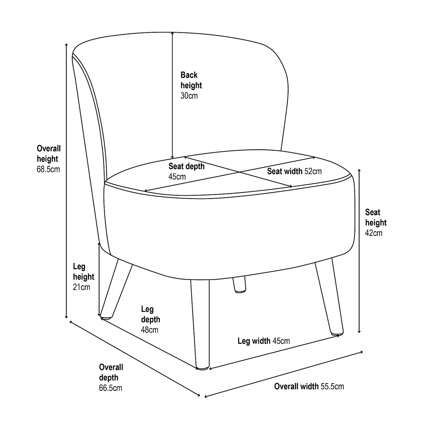 Amy Occasional Chair - Rose Pink 7 Amy Occasional Chair - Rose Pink - Image 7