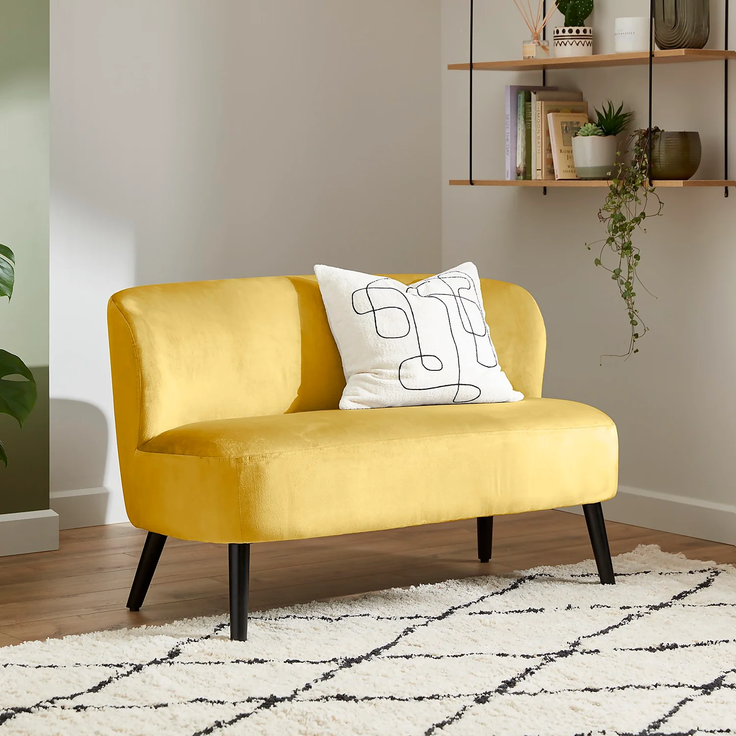 Amy Cocktail Sofa - Mustard 2 Amy Cocktail Sofa - Mustard - Image 2