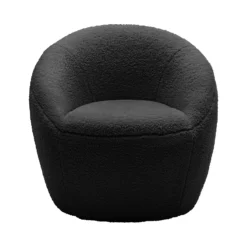 Bernie Boucle Chunky Tub Chair - Black -Cheap Deco Casa Store 13644161 2214997056788753