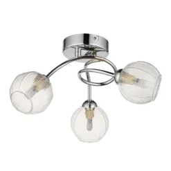 Tatton 3 Light Semi Flush Ceiling Light - Chrome -Cheap Deco Casa Store 13645375 5784942855405710