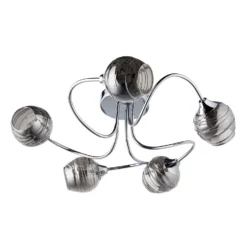 Marple 5 Light Semi Flush Ceiling Light - Chrome & Smoke -Cheap Deco Casa Store 13645384 1474956789678483