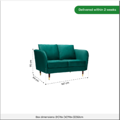 Cosmo Velvet 2 Seater Sofa In A Box - Emerald 15 Cosmo Velvet 2 Seater Sofa In A Box - Emerald -Cheap Deco Casa Store 13646012 1795007639625392
