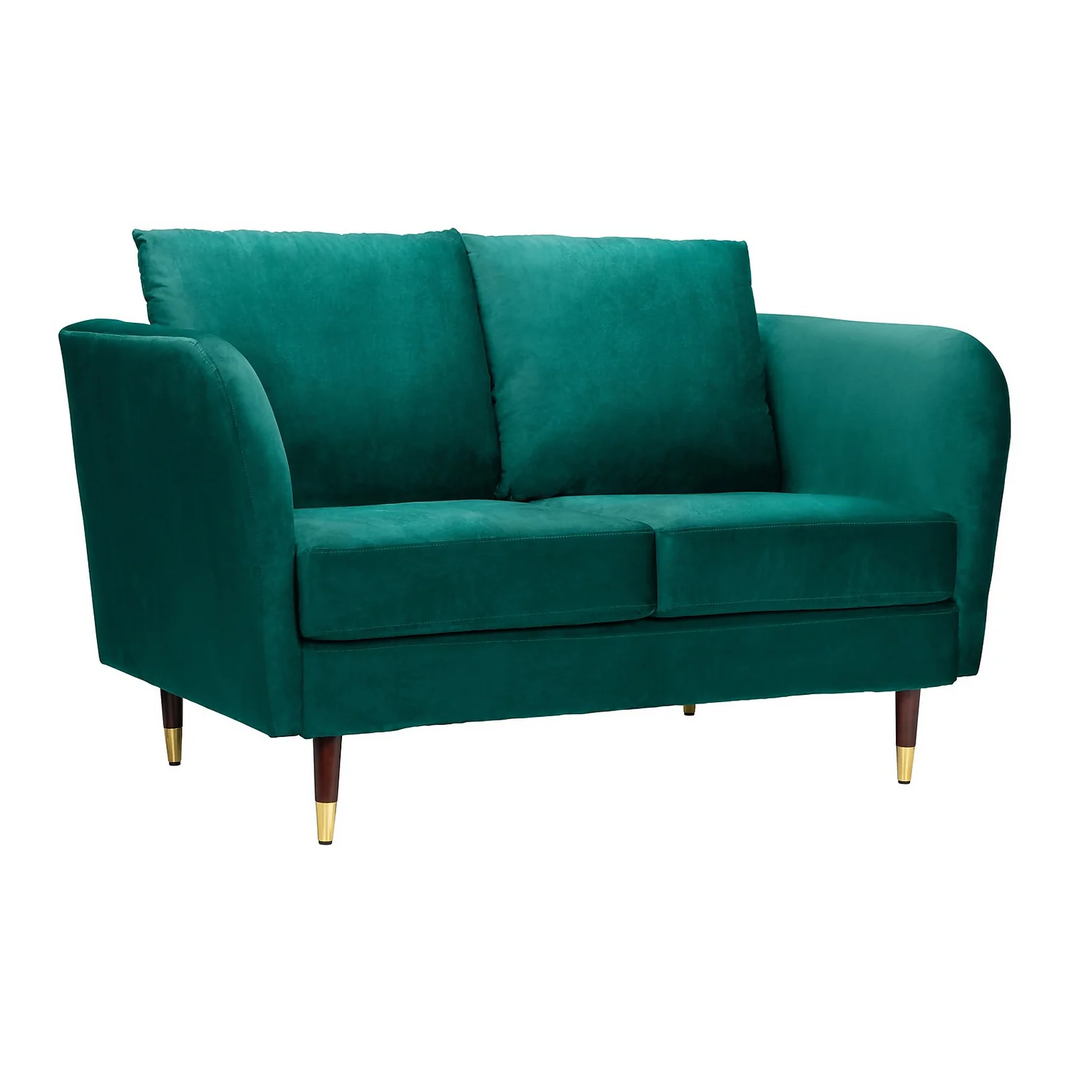 Cosmo Velvet 2 Seater Sofa In A Box - Emerald 1 Cosmo Velvet 2 Seater Sofa In A Box - Emerald