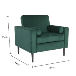 Merlin Velvet Armchair - Emerald -Cheap Deco Casa Store 13667706 1214964355626970