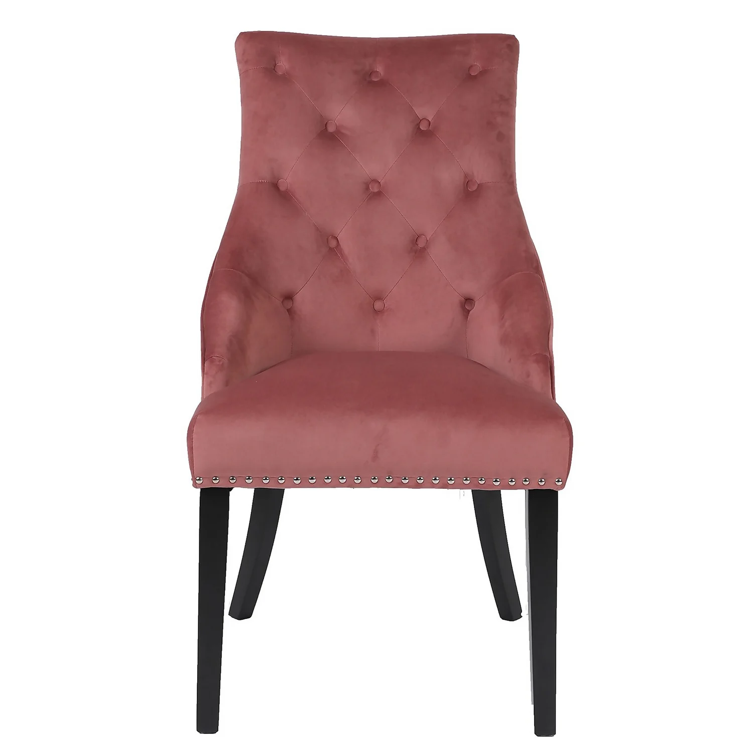 Annabelle Velvet Chairs - Set Of 2 - Rose 3 Annabelle Velvet Chairs - Set Of 2 - Rose - Image 3